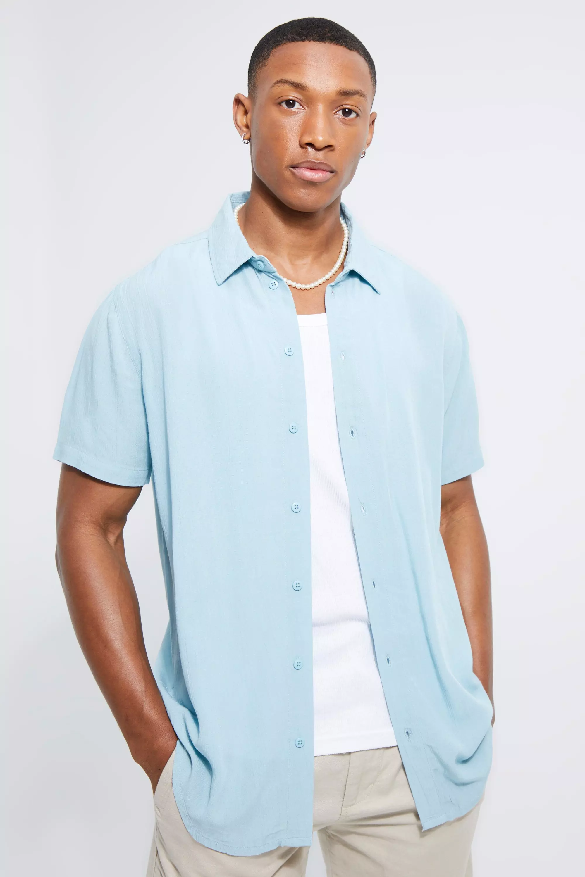 Short Sleeve Cheese Cloth Shirt